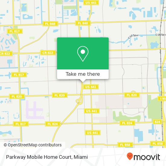 Mapa de Parkway Mobile Home Court