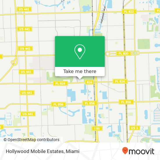 Hollywood Mobile Estates map