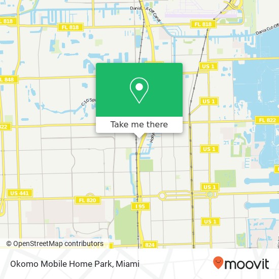 Mapa de Okomo Mobile Home Park