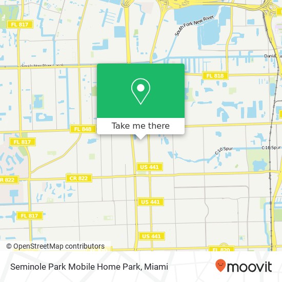 Seminole Park Mobile Home Park map