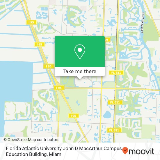 Mapa de Florida Atlantic University John D MacArthur Campus Education Building