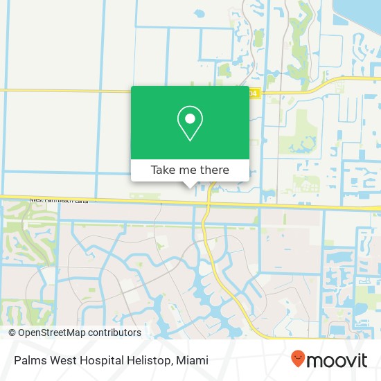 Palms West Hospital Helistop map