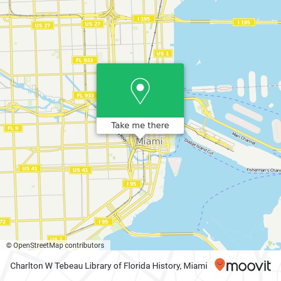 Charlton W Tebeau Library of Florida History map