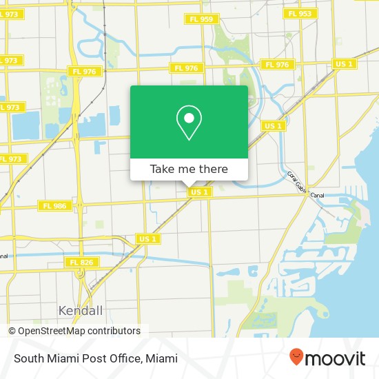 South Miami Post Office map