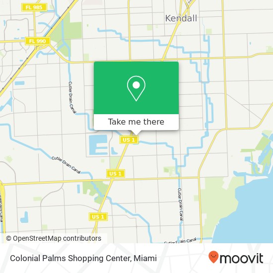 Mapa de Colonial Palms Shopping Center