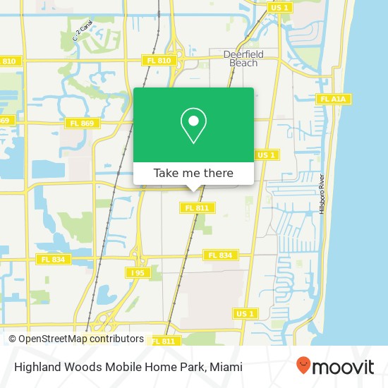 Highland Woods Mobile Home Park map