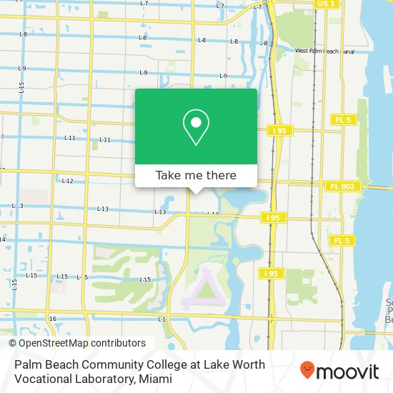 Palm Beach Community College at Lake Worth Vocational Laboratory map