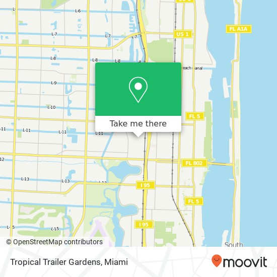 Mapa de Tropical Trailer Gardens