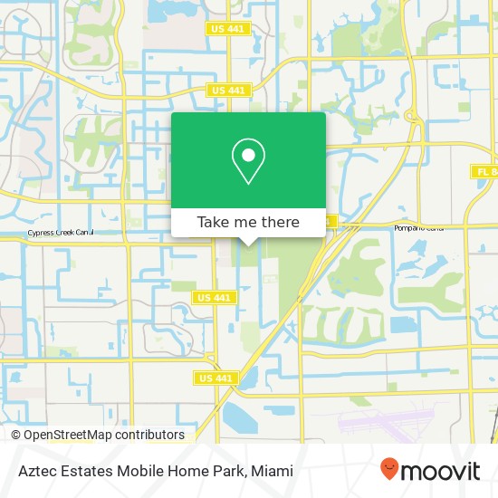 Aztec Estates Mobile Home Park map