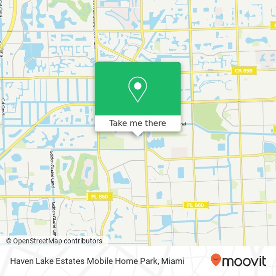 Mapa de Haven Lake Estates Mobile Home Park