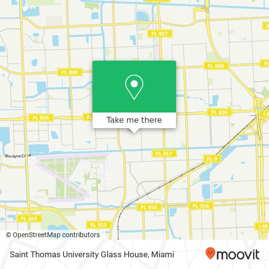 Saint Thomas University Glass House map