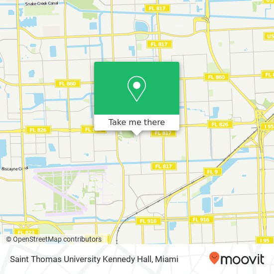 Mapa de Saint Thomas University Kennedy Hall
