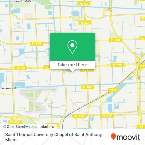 Saint Thomas University Chapel of Saint Anthony map