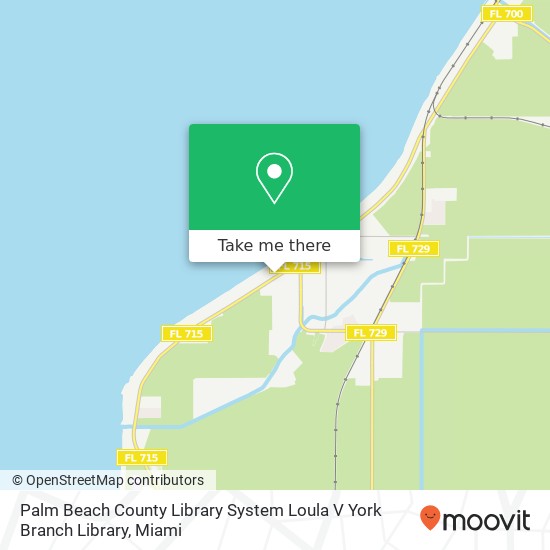 Palm Beach County Library System Loula V York Branch Library map