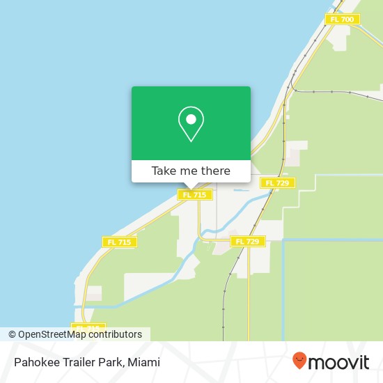 Pahokee Trailer Park map