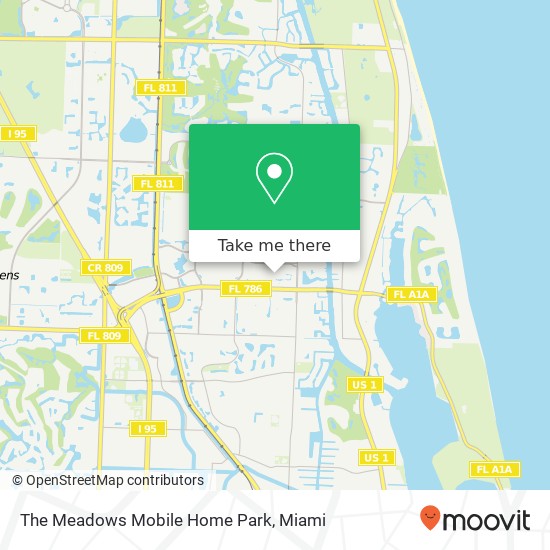 The Meadows Mobile Home Park map