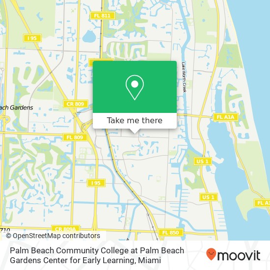 Palm Beach Community College at Palm Beach Gardens Center for Early Learning map