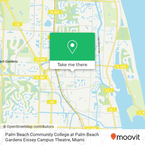 Palm Beach Community College at Palm Beach Gardens Eissey Campus Theatre map