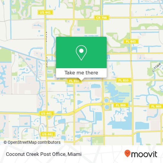 Mapa de Coconut Creek Post Office