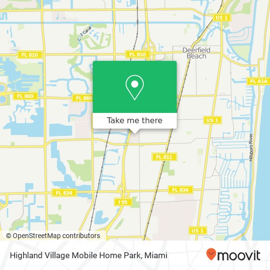 Mapa de Highland Village Mobile Home Park