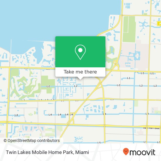 Mapa de Twin Lakes Mobile Home Park