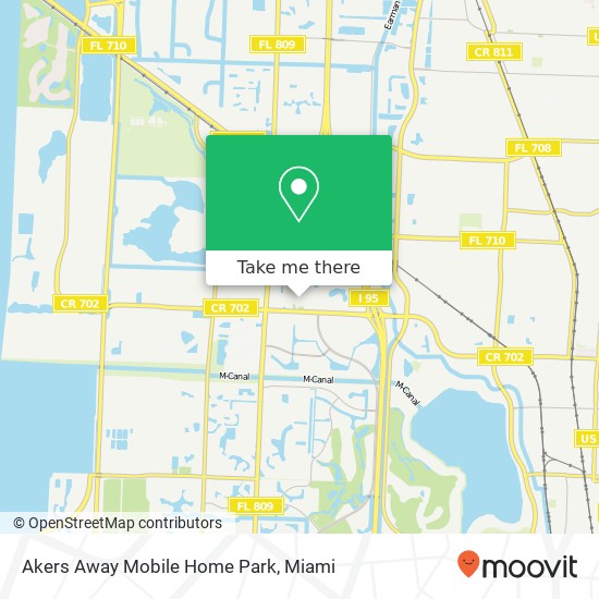 Akers Away Mobile Home Park map