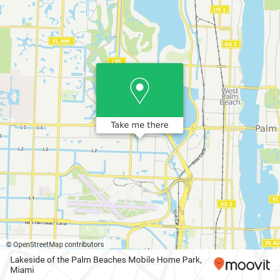 Lakeside of the Palm Beaches Mobile Home Park map