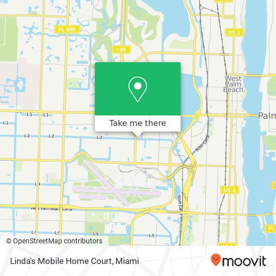 Linda's Mobile Home Court map