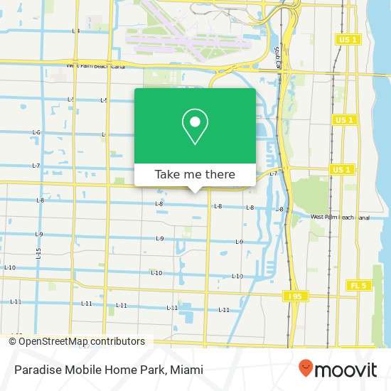 Mapa de Paradise Mobile Home Park