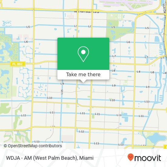 Mapa de WDJA - AM (West Palm Beach)