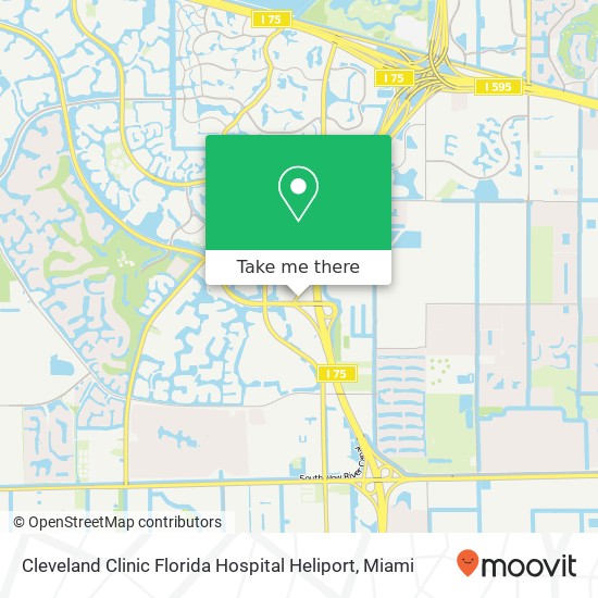 Mapa de Cleveland Clinic Florida Hospital Heliport