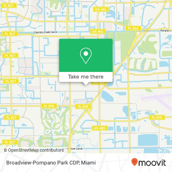 Broadview-Pompano Park CDP map
