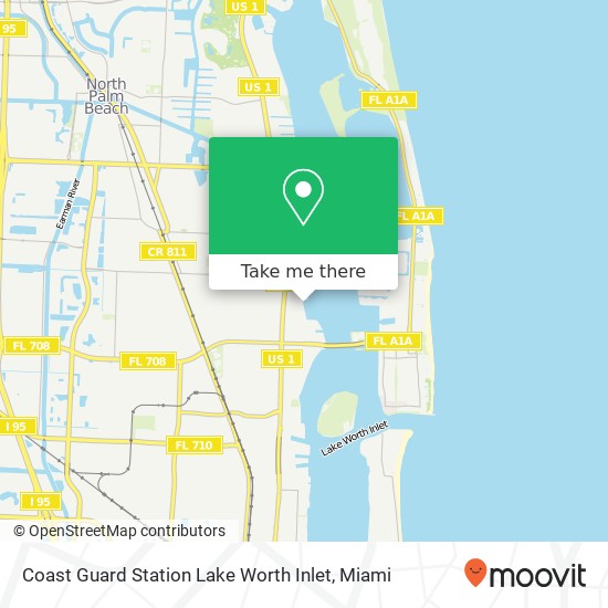 Coast Guard Station Lake Worth Inlet map