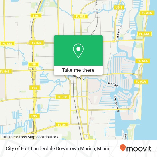 City of Fort Lauderdale Downtown Marina map