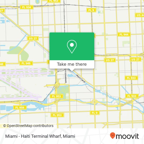 Mapa de Miami - Haiti Terminal Wharf