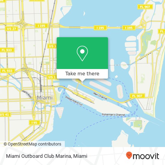 Miami Outboard Club Marina map