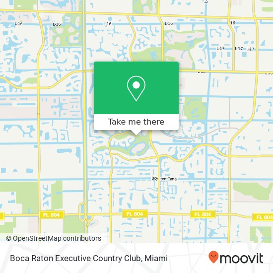 Boca Raton Executive Country Club map