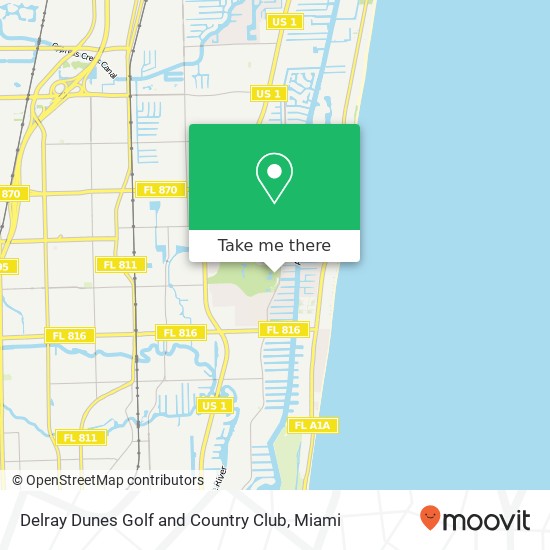 Mapa de Delray Dunes Golf and Country Club