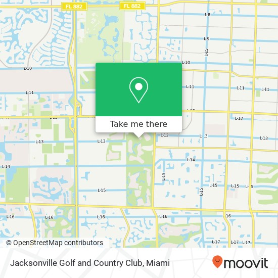 Jacksonville Golf and Country Club map