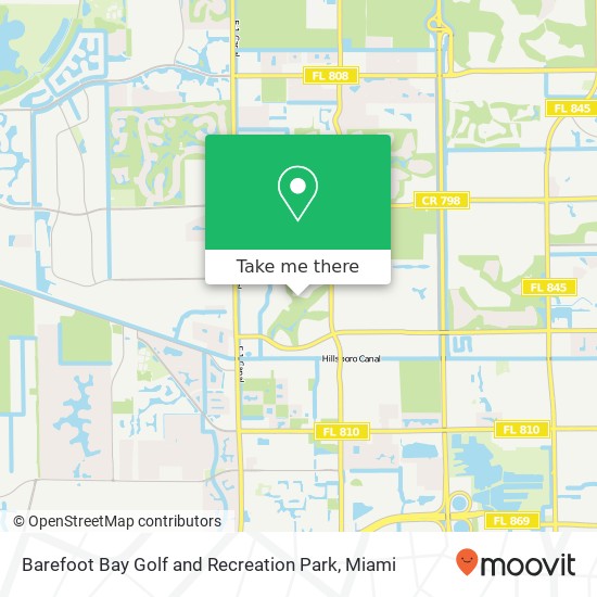 Mapa de Barefoot Bay Golf and Recreation Park