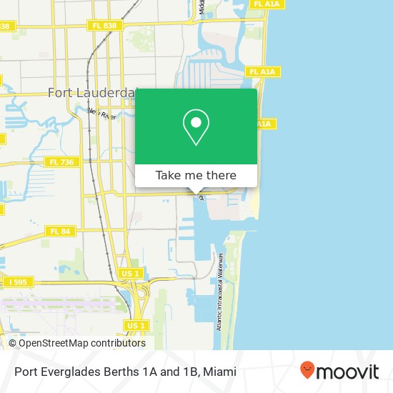 Port Everglades Berths 1A and 1B map