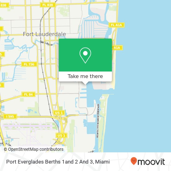 Mapa de Port Everglades Berths 1and 2 And 3