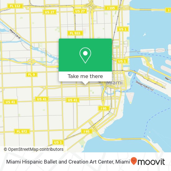 Mapa de Miami Hispanic Ballet and Creation Art Center
