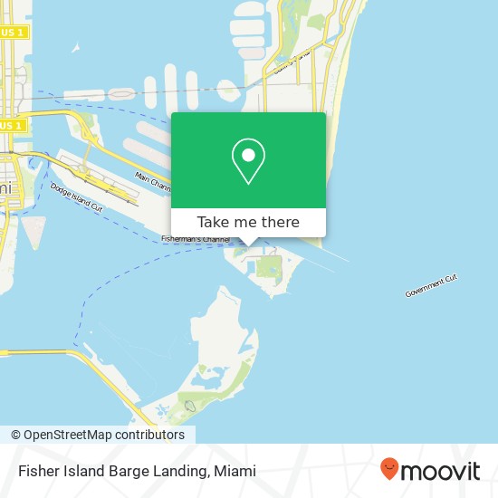 Mapa de Fisher Island Barge Landing