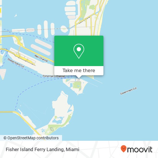 Fisher Island Ferry Landing map