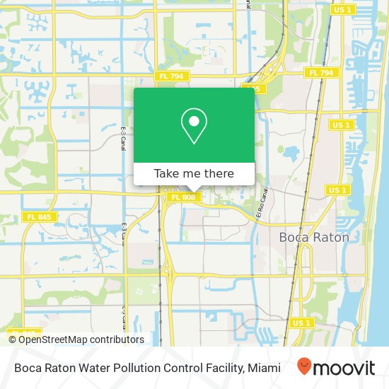 Boca Raton Water Pollution Control Facility map