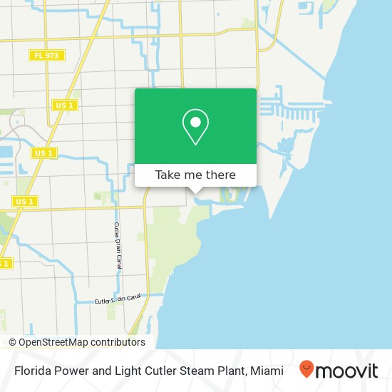 Florida Power and Light Cutler Steam Plant map