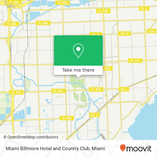 Miami Biltmore Hotel and Country Club map
