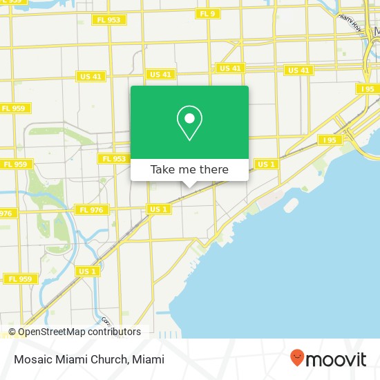 Mapa de Mosaic Miami Church
