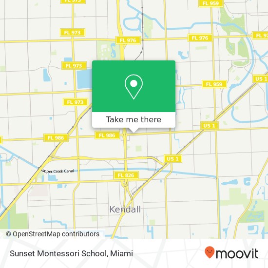 Mapa de Sunset Montessori School